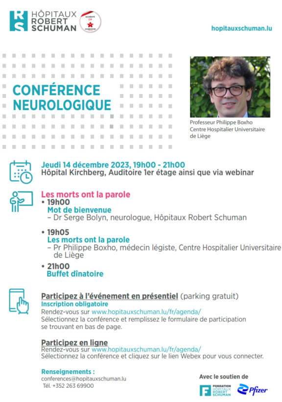 Conférenciers : Philippe BOXHO –