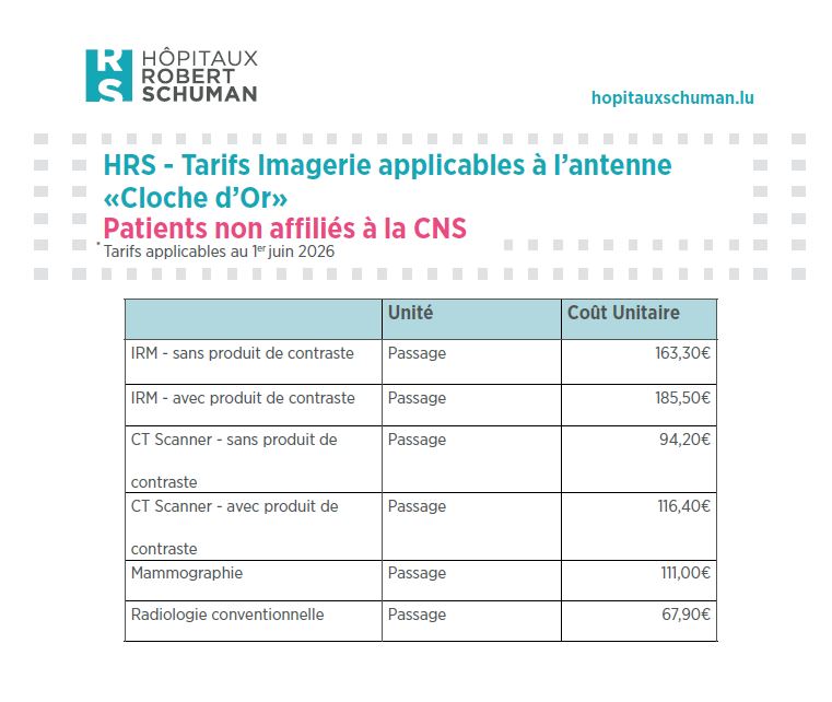 Tarifs Imagerie Cloche D_OR